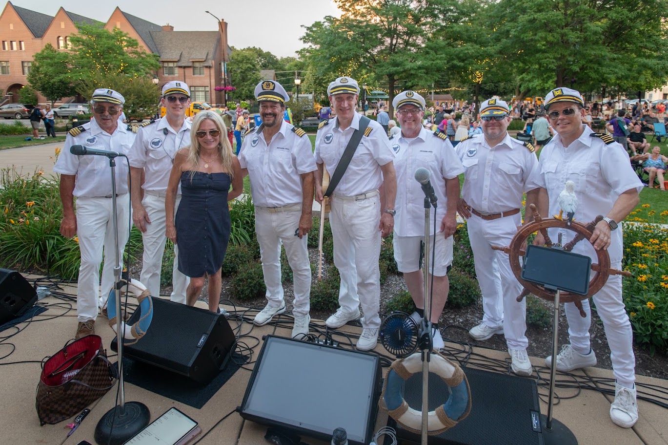 Members of Anchors Away posing for a picture.